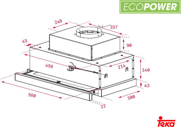 Teka CNL 6815 Plus Συρόμενος Απορροφητήρας 60cm Inox