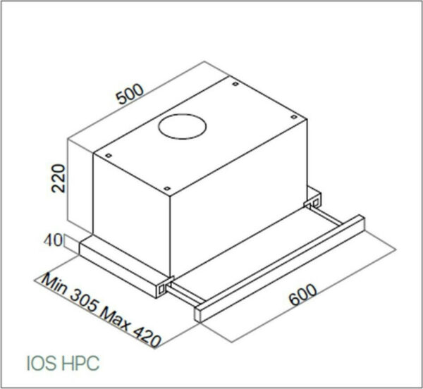 Davoline IOS HPC IX Συρόμενος Απορροφητήρας 60cm Inox