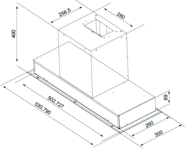 Davoline Inside 90 IX BL Μηχανισμός Απορρόφησης 90cm Inox