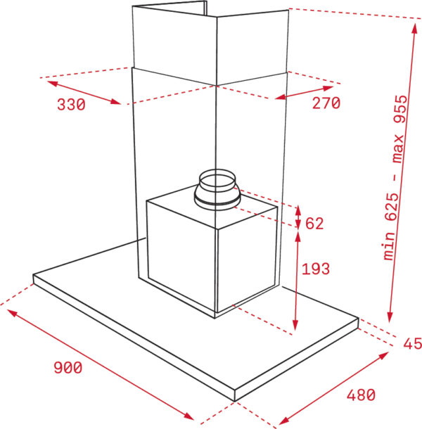 Teka DSH 685 Απορροφητήρας Καμινάδα 60cm Inox