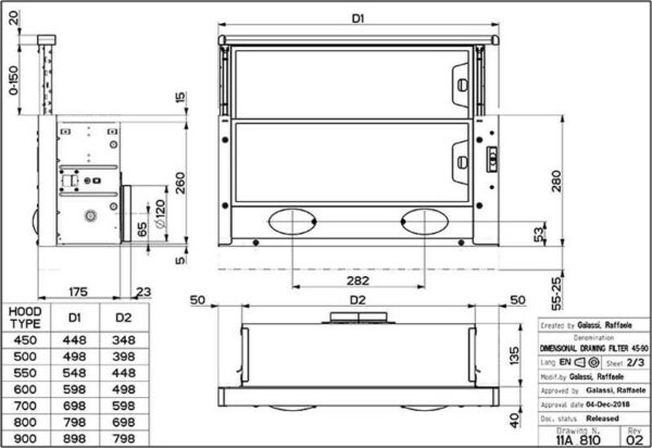 Faber Telescopic T3100 Συρόμενος Απορροφητήρας 60cm Inox