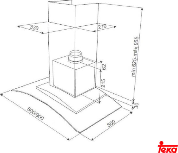 Teka NC 680 Απορροφητήρας Καμινάδα 60cm Inox