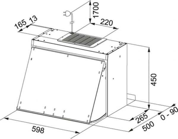 Franke Action Line 60 Πτυσσόμενος Απορροφητήρας 60cm Γκρι