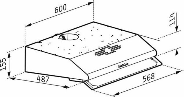 Pyramis Essential Απλός με 2 Μοτέρ Ελεύθερος Απορροφητήρας 60cm Καφέ