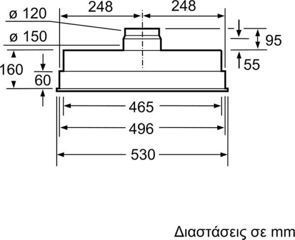 Siemens LB55565 Μηχανισμός Απορρόφησης 53cm Inox