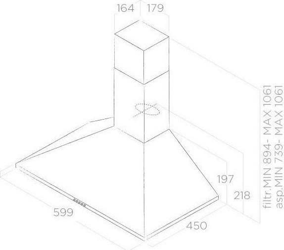 Elica Berlin CR/A/60 Απορροφητήρας Καμινάδα 60cm Μπεζ