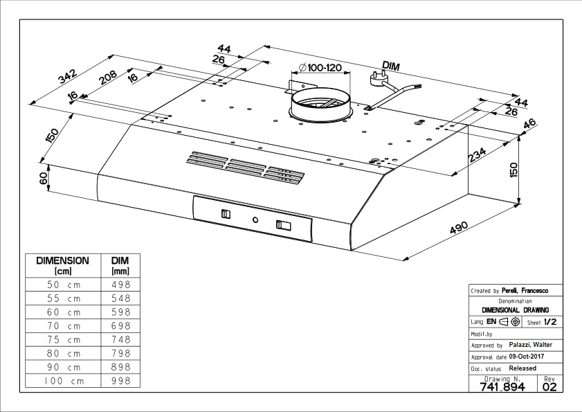 Faber 2740 Base A60 Ελεύθερος Απορροφητήρας 60cm Λευκός