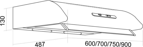 Davoline Olympia 2M 275 Ελεύθερος Απορροφητήρας 75cm Καφέ