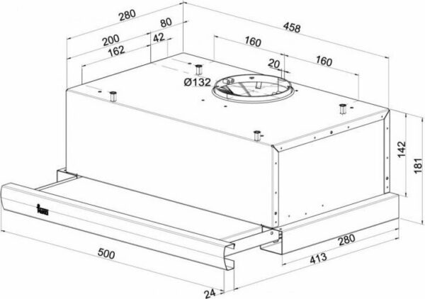 Teka TL1 52 Συρόμενος Απορροφητήρας 50cm Inox