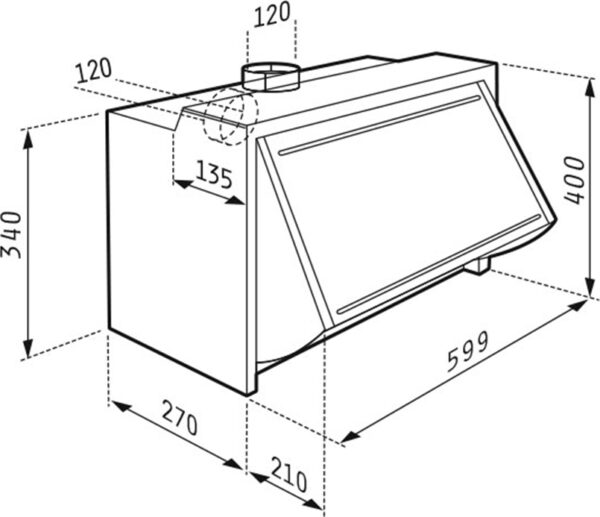 Pyramis Essential Πτυσσόμενος Απορροφητήρας 60cm Λευκός