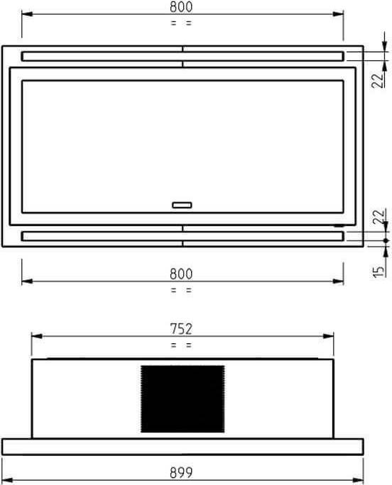 Elica Cloud Seven IX/F/90 Απορροφητήρας Νησίδα 90cm Inox