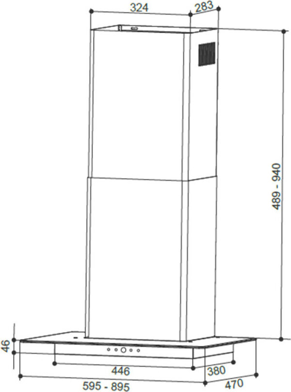 Faber TGL X A60 2LS Απορροφητήρας Καμινάδα 60cm Inox