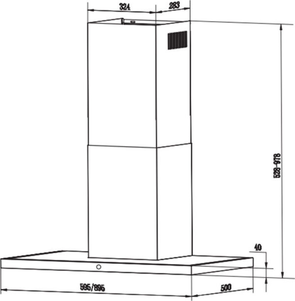 Faber TSPG X/BK A90 2LS Απορροφητήρας Καμινάδα 90cm Inox