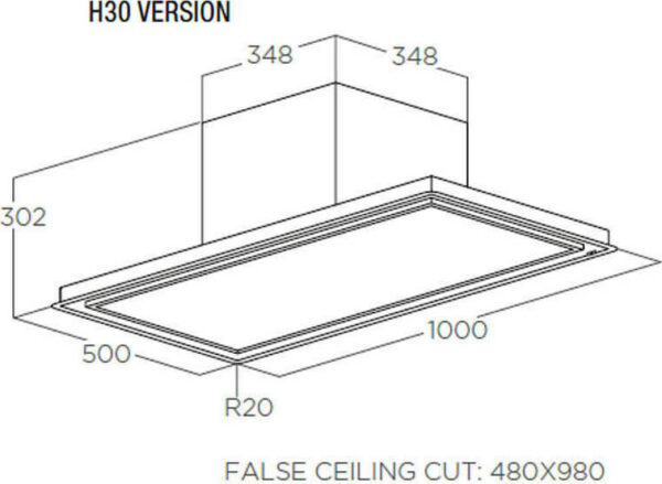 Elica Illusion H30 Paint/A/100 Μηχανισμός Απορρόφησης 100cm Inox