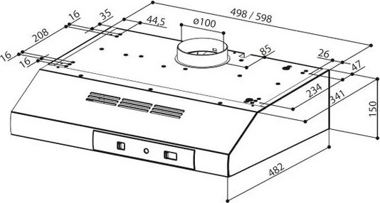 Faber 2740 Base A60 Ελεύθερος Απορροφητήρας 60cm Καφέ