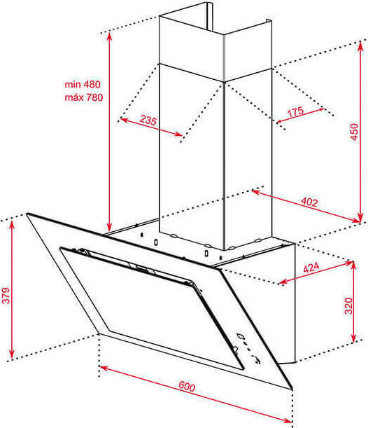 Teka DVT 68660 TBS Απορροφητήρας Καμινάδα 60cm Λευκός