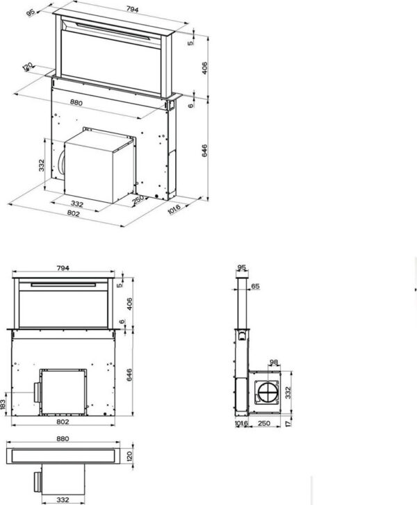 Faber FABULA EVO+WH A90 Μηχανισμός Απορρόφησης 90cm Λευκός