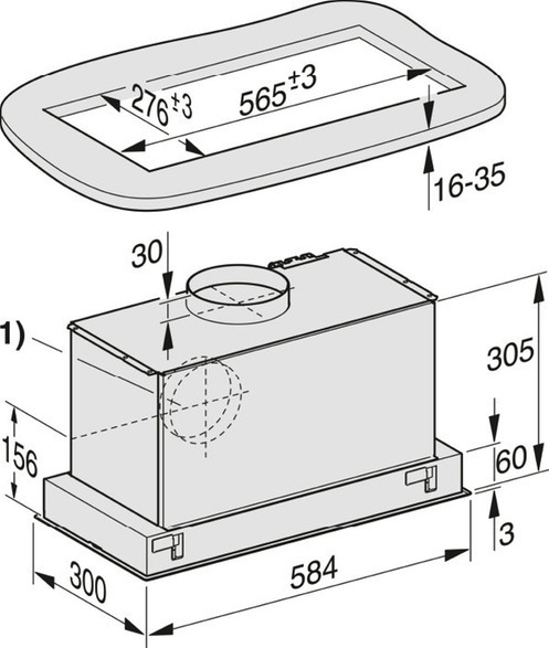 Miele DA 2360 Μηχανισμός Απορρόφησης 85.4cm Inox