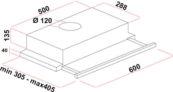 MultiHome Zenon DS6-905 W Συρόμενος Απορροφητήρας 60cm Λευκός