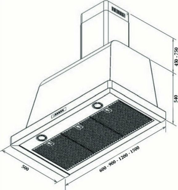 Lofra Dolcevita 150 BI Απορροφητήρας Καμινάδα 150cm Μπεζ