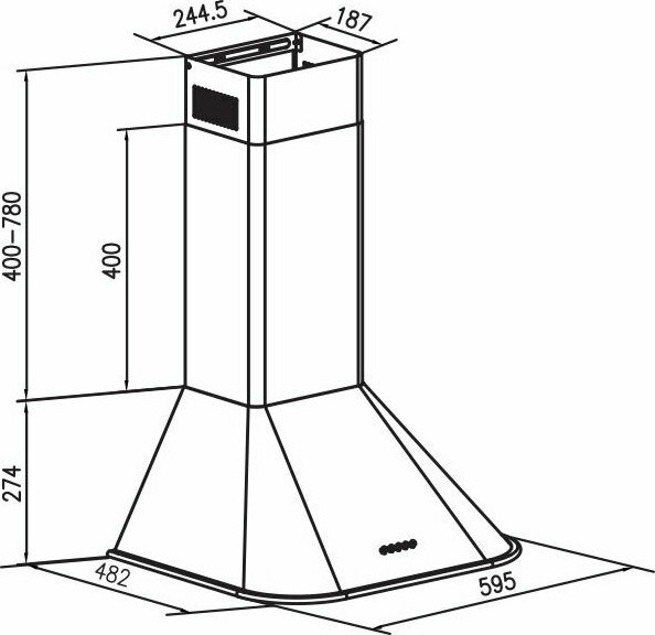 Gruppe Armonia 60 Απορροφητήρας Καμινάδα 60cm Inox