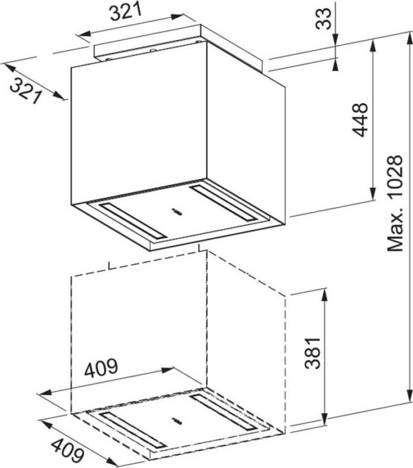 Franke Mercury FME 407 GLASS BM Απορροφητήρας Καμινάδα 40cm Μαύρος