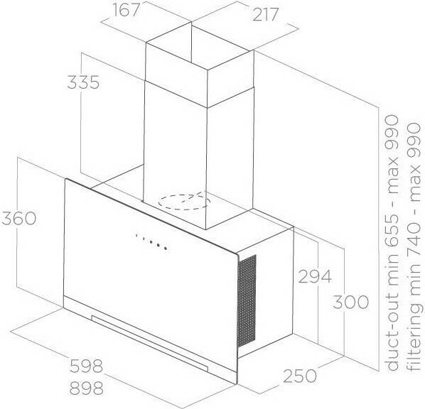 Elica Aplomb WH/A/90 Απορροφητήρας Καμινάδα 90cm Λευκός