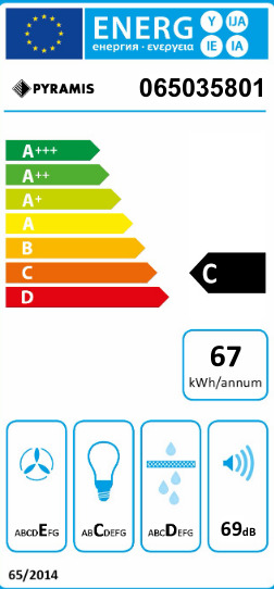 Pyramis Power Ελεύθερος Απορροφητήρας 60cm Inox