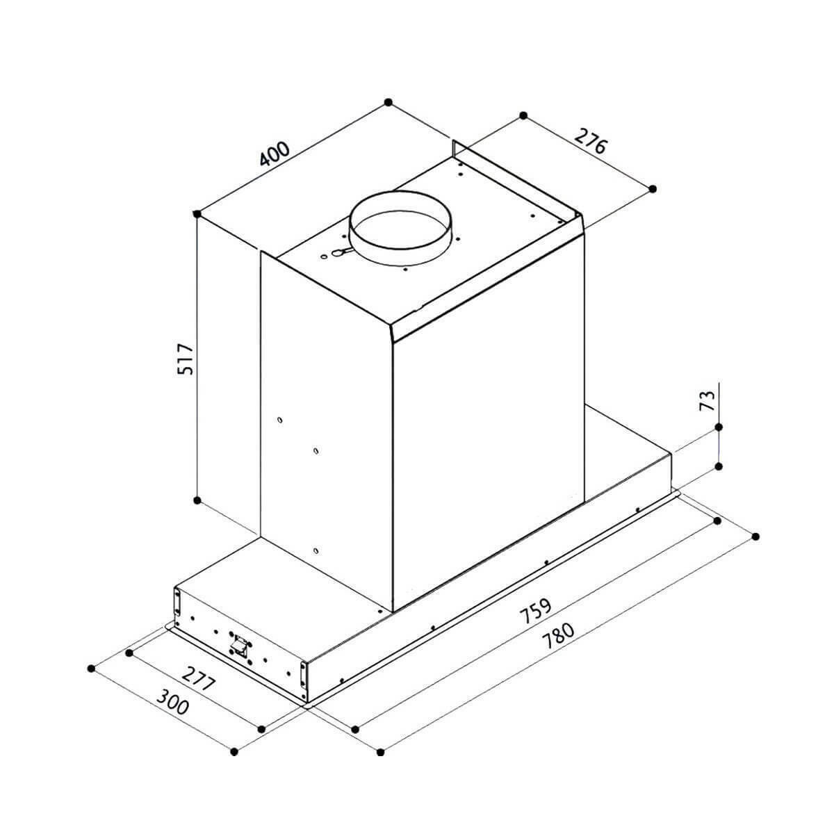 Faber Hava X A78 Μηχανισμός Απορρόφησης 78cm Inox