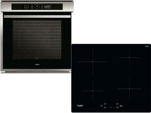 Whirlpool AKZM 8660 IX + WS Q2160 NE Φούρνος άνω Πάγκου 73lt με Επαγωγικές Εστίες Π59.5εκ. Inox
