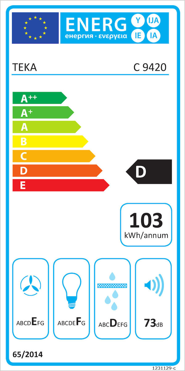 Teka C 9420 Ελεύθερος Απορροφητήρας 90cm Inox