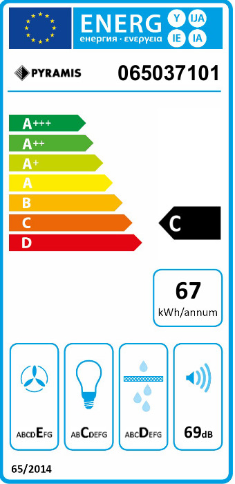 Pyramis Power 70 Ελεύθερος Απορροφητήρας 70cm Inox