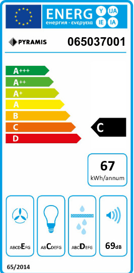 Pyramis Power 70 Ελεύθερος Απορροφητήρας 70cm Καφέ