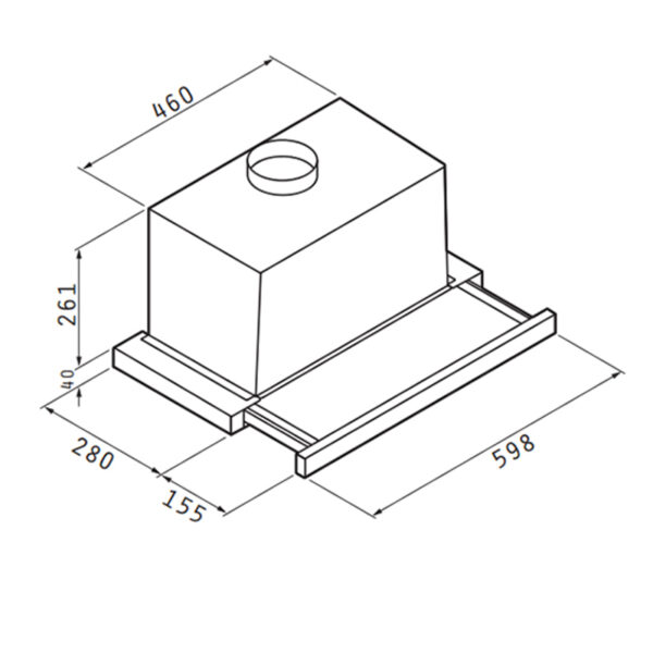 Pyramis Essential Turbo Συρόμενος Απορροφητήρας 60cm Inox