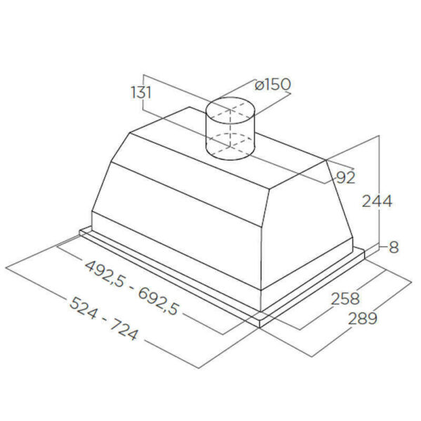 Elica Elibloc Lux IX/A/60 Μηχανισμός Απορρόφησης 60cm Inox