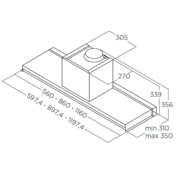 Elica Lever IX/A/86 Συρόμενος Απορροφητήρας 86cm Inox