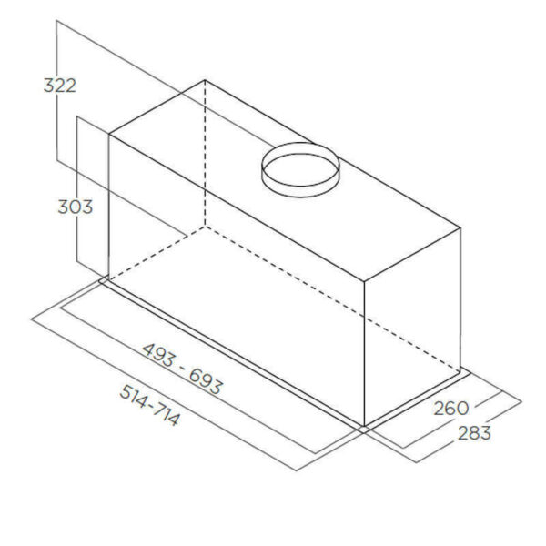 Elica Lane IX/A/52 Μηχανισμός Απορρόφησης 52cm Inox