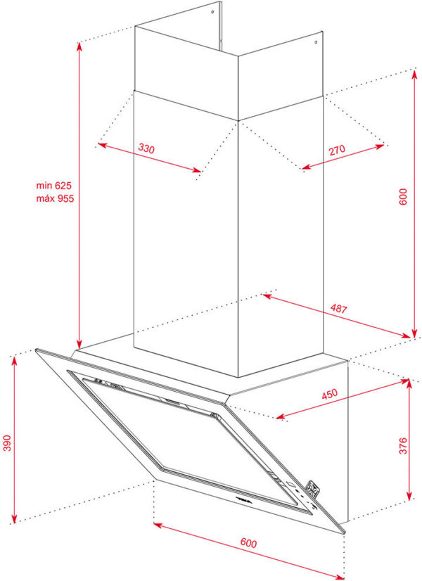 Teka DLV 68660 Απορροφητήρας Καμινάδα 60cm Καφέ