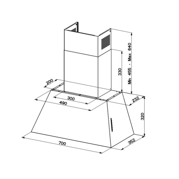 Faber Chloe Evo Old A70 Απορροφητήρας Καμινάδα 70cm Inox