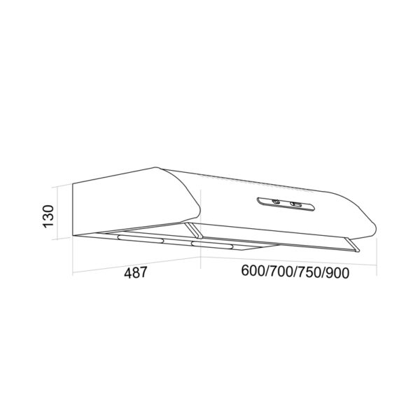 Davoline 160 ST BR 1M/1 Ελεύθερος Απορροφητήρας 60cm Καφέ