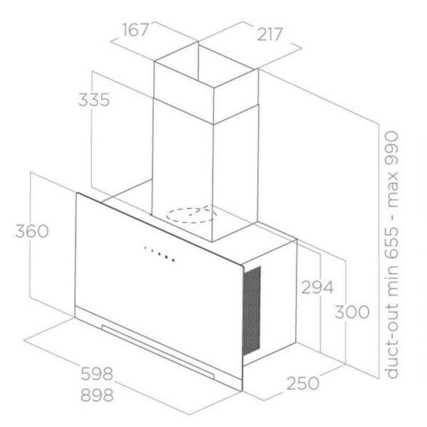 Elica Aplomb WH/A/60 Απορροφητήρας Καμινάδα 60cm Λευκός