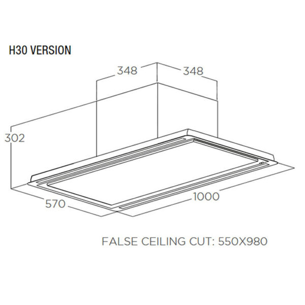 Elica Hilight H30 WH/A/100 Μηχανισμός Απορρόφησης 100cm Λευκός