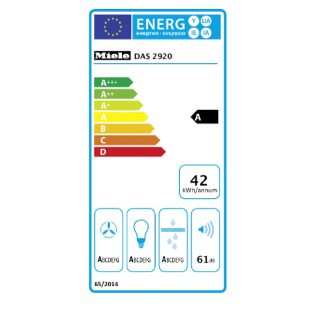 Miele DAS 2920 Μηχανισμός Απορρόφησης 89.6cm Inox