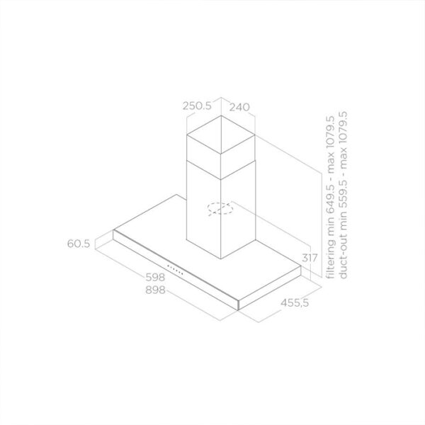 Elica Joy WHIX/A/60 Απορροφητήρας Καμινάδα 60cm Λευκός