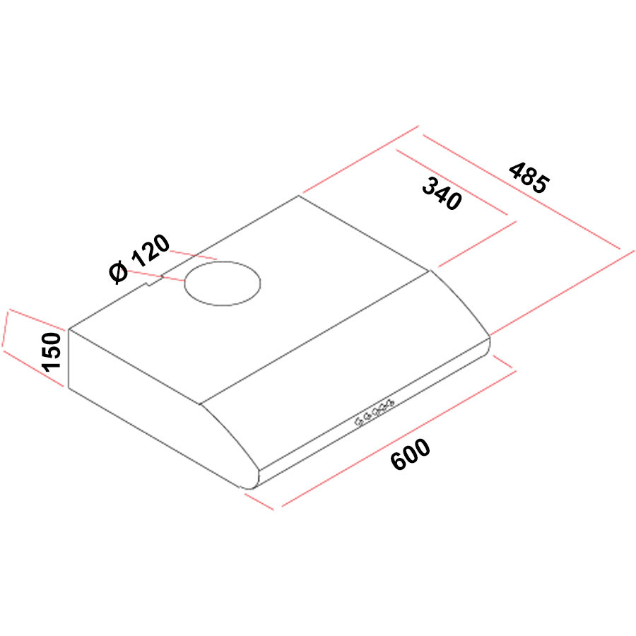 MultiHome MH-6680 Ελεύθερος Απορροφητήρας 60cm Λευκός