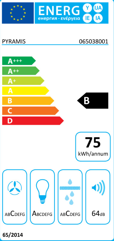 Pyramis Plus Απορροφητήρας Καμινάδα 60cm Inox