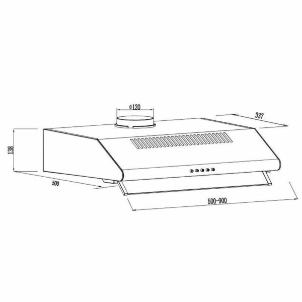 Gruppe Pratico 600 Ελεύθερος Απορροφητήρας 60cm Λευκός