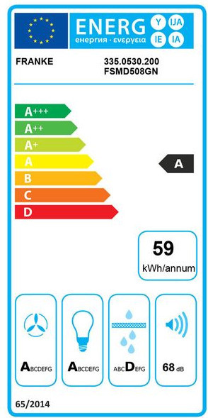 Franke Smart Deco FSMD 508 Απορροφητήρας Καμινάδα 50cm Πράσινος