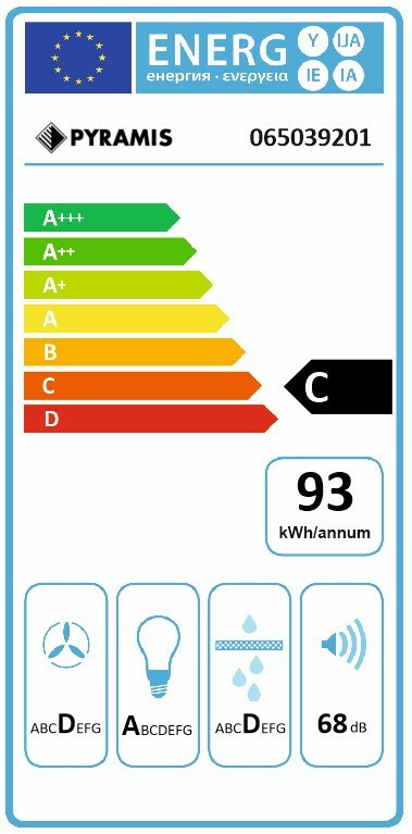 Pyramis Vetrio Απορροφητήρας Καμινάδα 60cm Inox-White