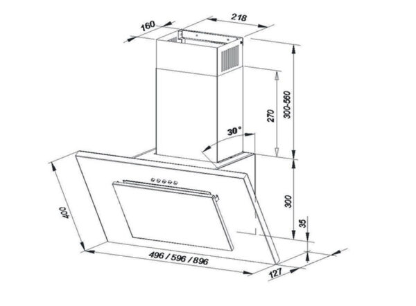 Maan Vertical P 2 60 Απορροφητήρας Καμινάδα 50cm Λευκός